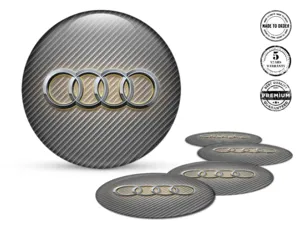 Audi Calcomanías de Aro Autos Logo Bombado Cúpula